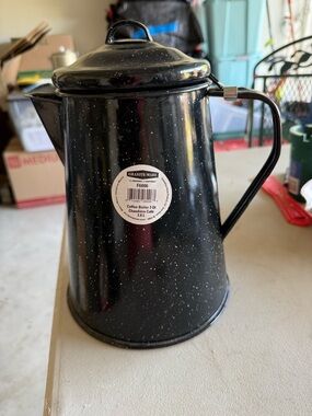 Black Speckled Coffee Boiler - 3 Qt